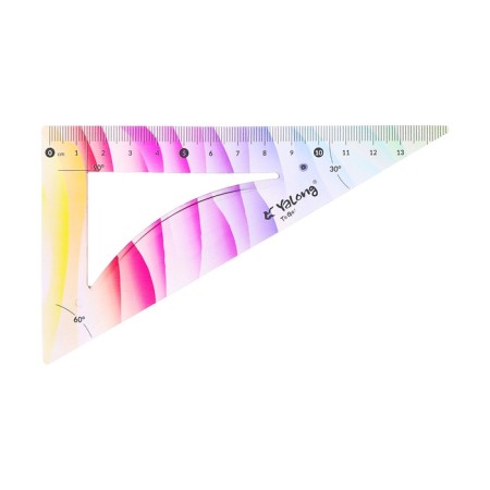 Set of geometric flexible silicone (ruler 20cm+square+transporter) gradient-3