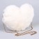 Plush bag "Heart", 25 x 20 x 3 cm, white color