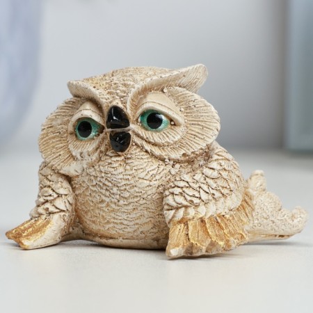 The figure "owl lies" beige, 6x7x5cm-1
