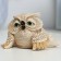 The figure "owl lies" beige, 6x7x5cm