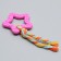 Chewing toy with a rope "Star with a tail", pink