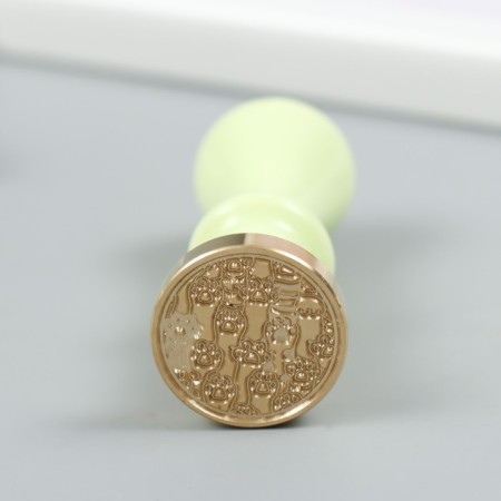 Printing for wax with a plastic handle "cat paws" 2.5x2.5 cm-1