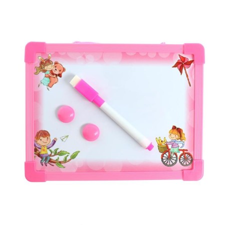 Magnetic drawing board with a marker-stitch and 2 magnets, MIX color-2