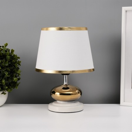 Traffic lamp with a lampshade Risalux "Drops", 1 × 40 W, E27, White/gold, 17 × 17 × 24 cm-2
