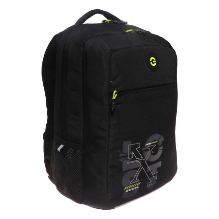 School backpack, 39 x 26 x 19 cm, Grizzly, ergonomic back, laptop department, black-1