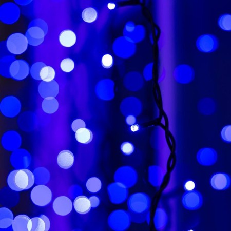 Garland "Curtain" 2 × 1.5 m, IP44, UMS, dark thread, 360 LED, Blue glow, 220 V-2