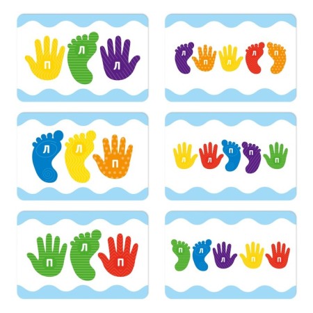 Neuropsychological game "Loop legs", 39 cards, 2 cubes, 3+-4