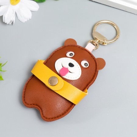 Trick to the leatherette to the pocket "Bear Bear" 9x5.7 cm-3
