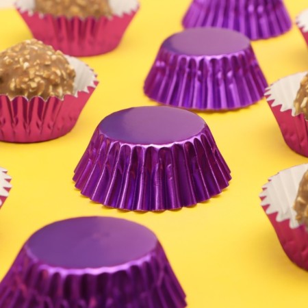 Baking form round, 3.5 x 2 cm purple