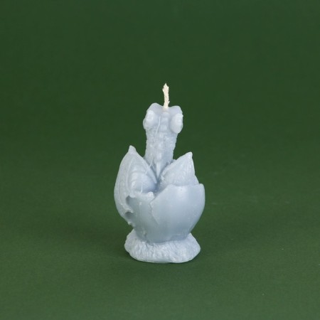 Interior curly candle "Dragon", gray, without aroma-2
