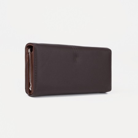 Women's wallet on magnets, brown color-1