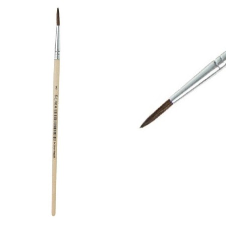 Squirrel Brush Round No. 3, handle tree-2