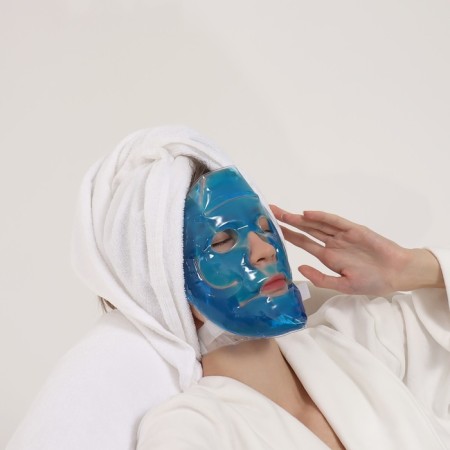 Facial mask hydrogel, cooling/warming, d = 21 cm, blue color-8