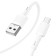 Hoco X83 cable, micro USB - USB, 2.4 A, 1 m, data transfer, PVC, white