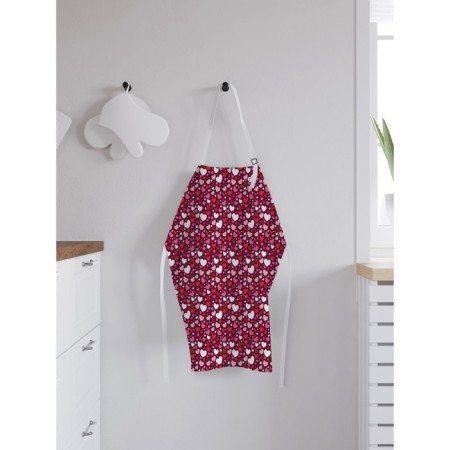 Apron of a kitchen with a photo print "Happiness", adjustable, size OS-1