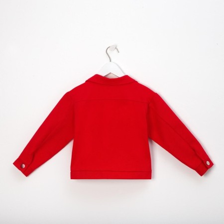 Jacket for Minaku girl: Casual Collection Kids, red color, height 128 cm-8