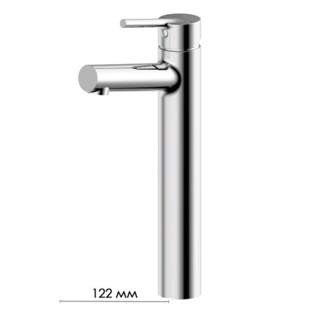 Bravat Palace F1172217CP-A-RUS sink mixer, high one-rod, chrome