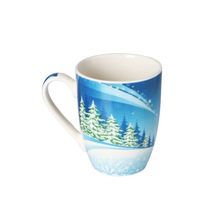 Porcelain shade mug "Snowmen. Son and father ", 350 ml-1