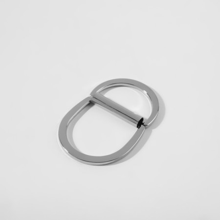 The half -ring for bags is double, d = 25 mm, thickness - 2.5 mm, 2 pcs, silver color-2