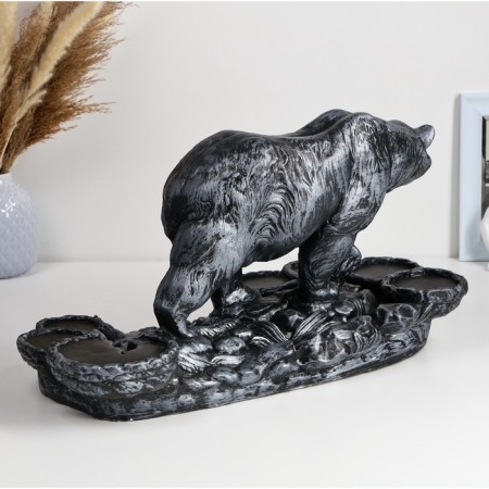 Standing for a bottle "Bear" 45x23x25cm, silver-1