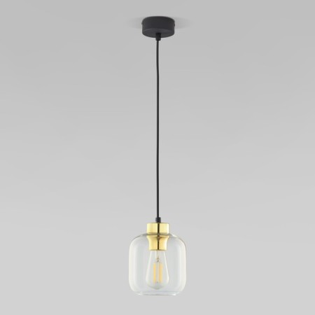 Suspended lamp with a glass ceiling Marco, 60W, E27, 14x14 cm