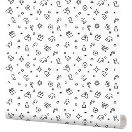 Self-adhesive film design 53-282 New Year 0.53x1.35 m