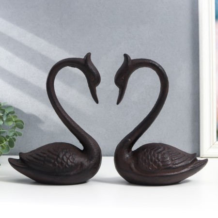Souvenir Chugun "Two Swan" set 2 pcs 20x8x15 cm