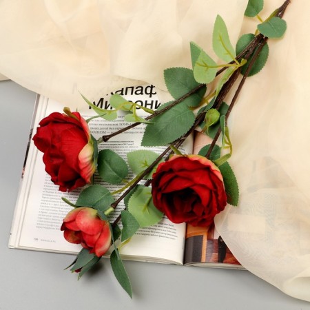 Artificial flowers "Pionovid Galant" 7x61 cm, red