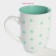 Mug ceramic share "peas", 340 ml, mint color