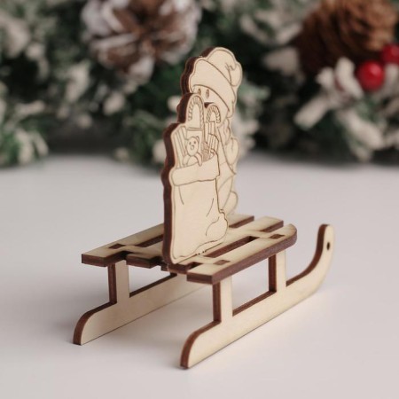 Suvenir Sanka "Snowman+Gift", 10x8.5x4.7 cm-1