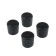 Furniture round tundra, d = 25 mm, 4 pcs., Black