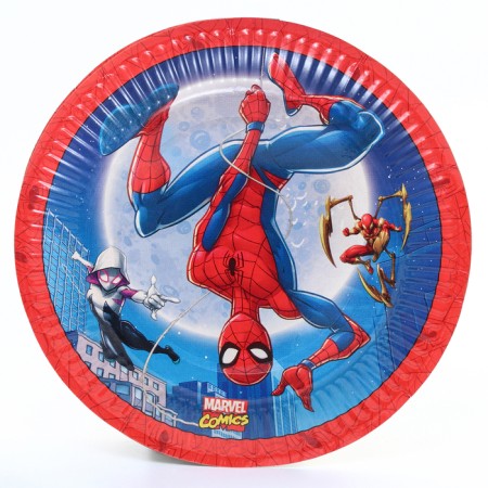 A set of paper utensils, on 6 people "Happy Birthday!", Spider-Man-2
