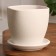 Flower pot "skiing" white relief 1.4 liters