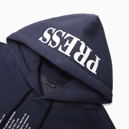 Male sweatshirt is laid down, the color is dark blue, size 50 (xl)-5