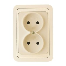 Розетка Makel 25017 Mimoza, СП, 2 розетки, IP20