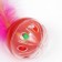 Ball for cats with a tambourine "Sun with a pen", 4 cm, transparent red