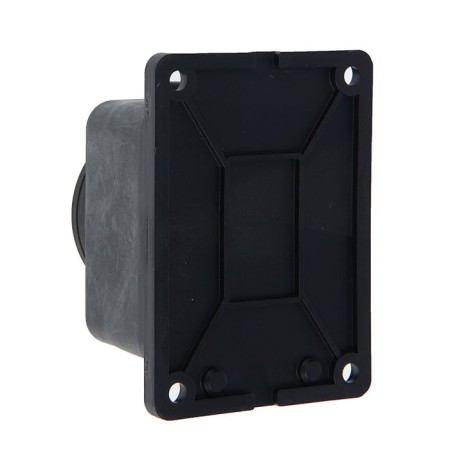 Universal socket, wall, 16 a, with salary, IP 44, with a plug, rubber, black-2