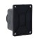 Universal socket, wall, 16 a, with salary, IP 44, with a plug, rubber, black