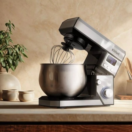 Mixer KitFort KT-3470, Planetarny, 700 W, 4 l, 6 speeds, black-silver-6