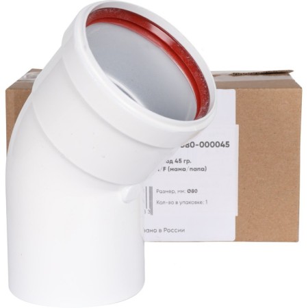The chimney element Rommer RCA-0080-000045, Division, D = 80 mm, 45 °, M/F-4