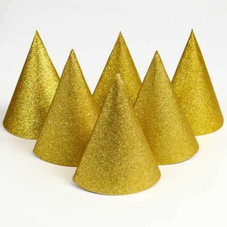 Carnival cap "Shine", set of 6 pcs., Golden color