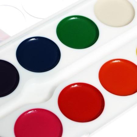 Watercolor 12 colors Calligrata, honey, without brush, plastic, mix-10