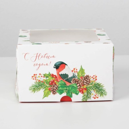 Capcake box "Happy New Year!" 16 x 16 x 10cm, New Year-2