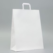 Crafts without printing, white, flat handle 35 x 15 x 45 cm