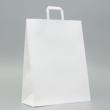 Crafts without printing, white, flat handle 35 x 15 x 45 cm