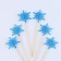 Slaskets "Snowflake", corner, in a set of 6 pieces, blue