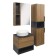 Mirror Cauline Cabinet Comforty Stutgart 60 for the bathroom, dark-brown oak color
