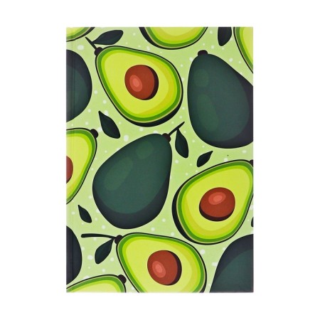 Diary Nedtir A5 80l, 7BC, Calligrata, Avocado. Pattern, matte lamination