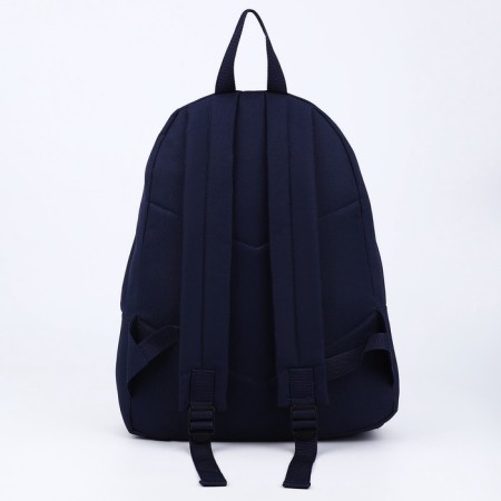 School textile school with a colored pocket, 30x39x12 cm, blue, burgundy, white-6