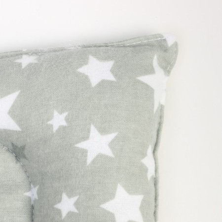 Stars pillow 20x25 cm, gray, flannel 170 g/m, cotton 100%-1